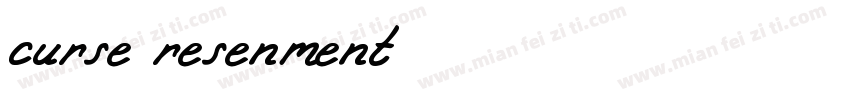 curse resenment字体转换